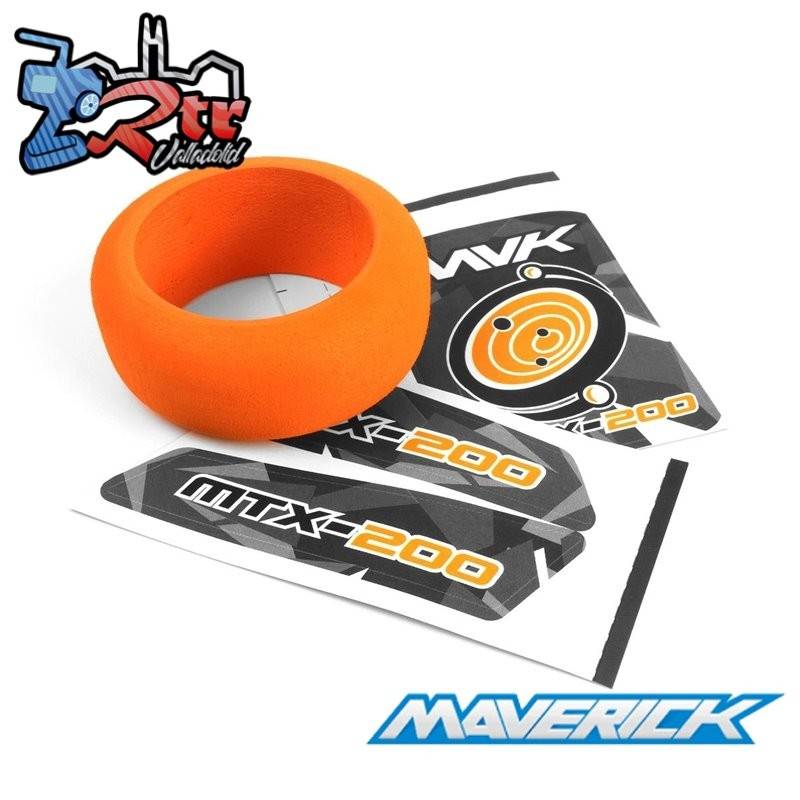 Espuma y calcomanías para la rueda del transmisor (Naranja) Maverick MV150554