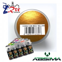 Pintura Absima Lexan Hielo Amarillo  con aditivo anti Nitro 150Ml