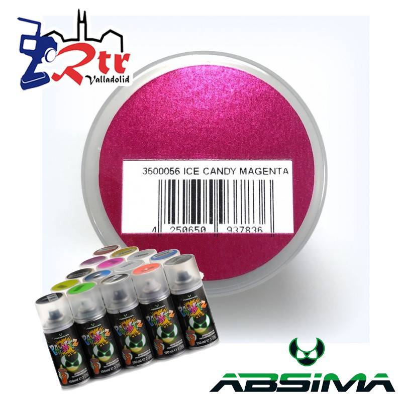 Pintura Absima Lexan Hielo Magenta con aditivo anti Nitro 150Ml