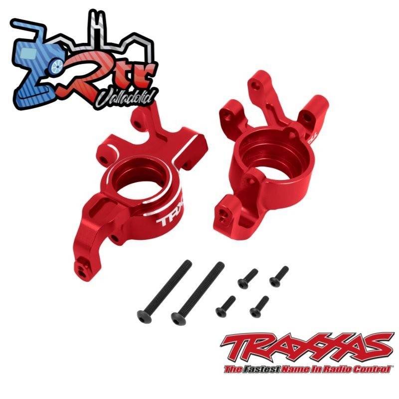 Bloques de dirección de aluminio Rojo, izquierdo y derecho Traxxas TRA7836-RED