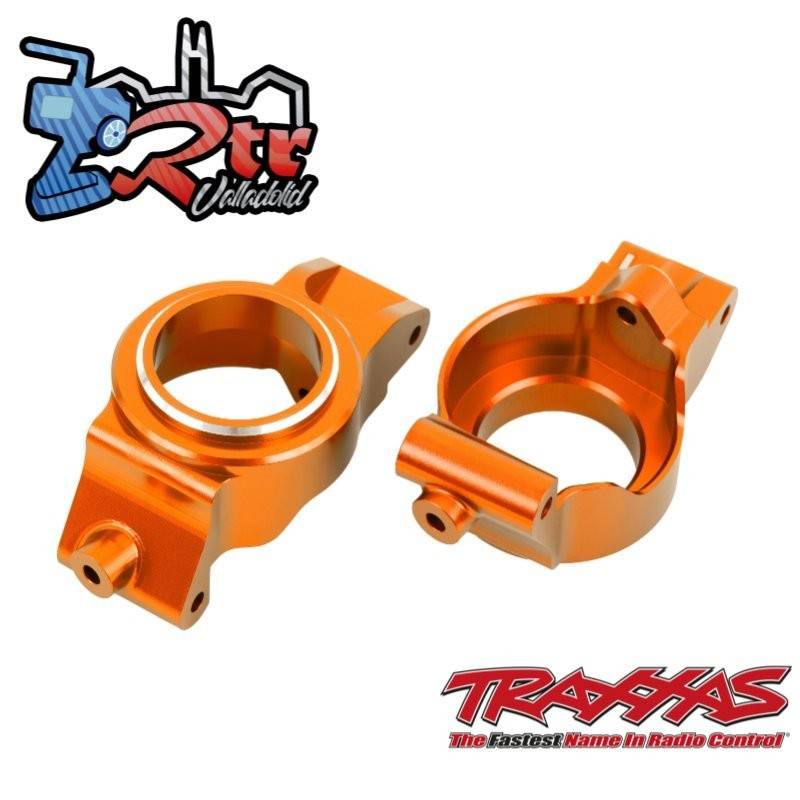 Bloques de ruedas de aluminio (c-hubs), izquierda y derecha Naranja Traxxas TRA7832-ORNG