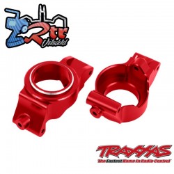 Bloques de ruedas de aluminio (c-hubs), izquierda y derecha Rojo Traxxas TRA7832-RED