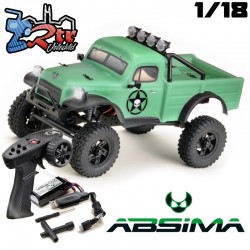 Absima Power Wagon V2 Crawler 1/18 4x4 Luces dos velcidades RTR Verde