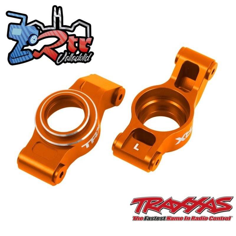 Manguetas traseras izquierda y derecha de aluminio 6061-T6 Naranja Traxxas TRA7852-ORND