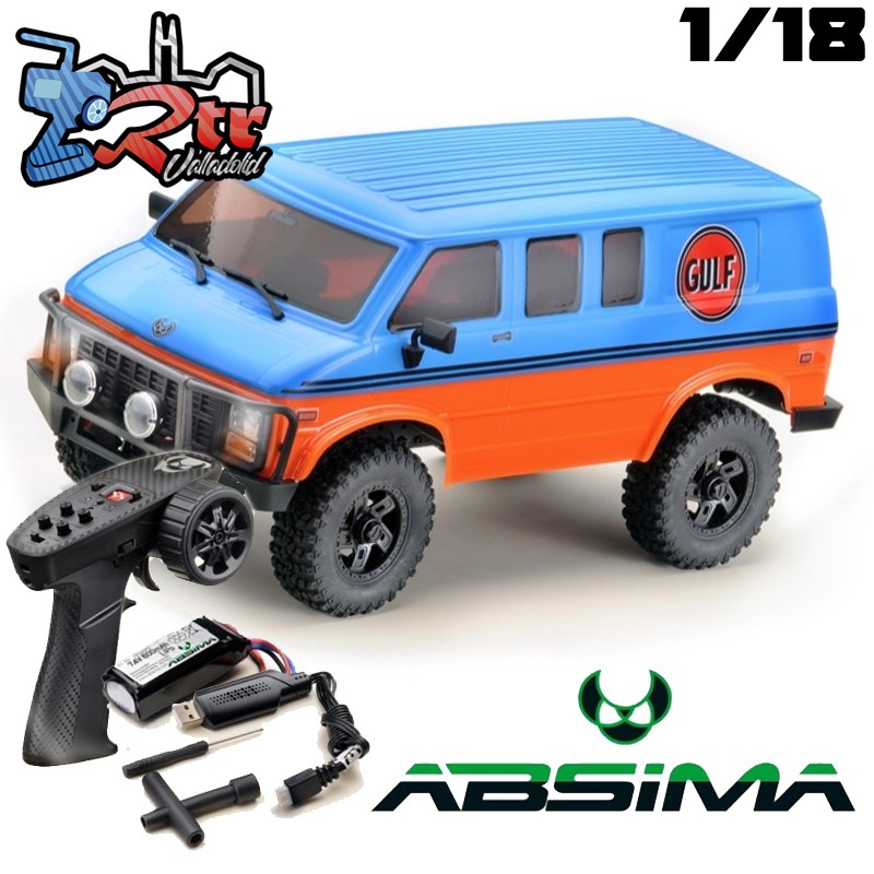 Absima Rock Van V2 Crawler 1/18 4x4 Luces dos velocidades RTR Azul