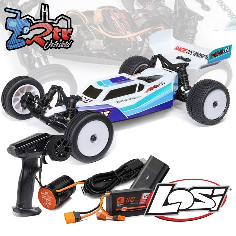 LOSI Mini-B 1/16 2WD Brushless Buggy RTR Blanco/Azul