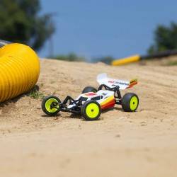 LOSI Mini-B 1/16 2WD Brushless Buggy RTR Blanco/Rojo
