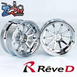 Llantas de competición Reve D VR10 Plata Offset 6 mm 2 unidades