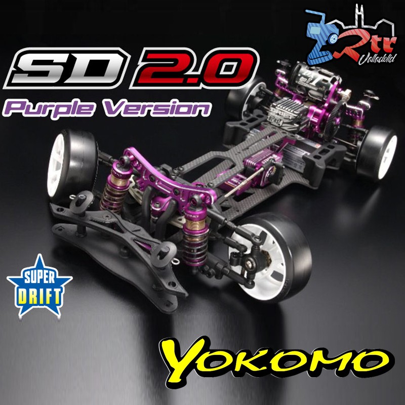 Yokomo Super Drift SD 2.0 2wd 1/10 Kit de montaje Chasis Fibra Purpura