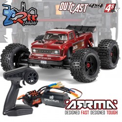 Arrma Outcast V2 Truggy Brushless Rojo 4S 4WD 1/10
