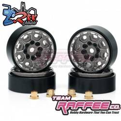 Llantas Team Raffee Co Aluminio 8 Petalos 1.0" 1/24 Crawler