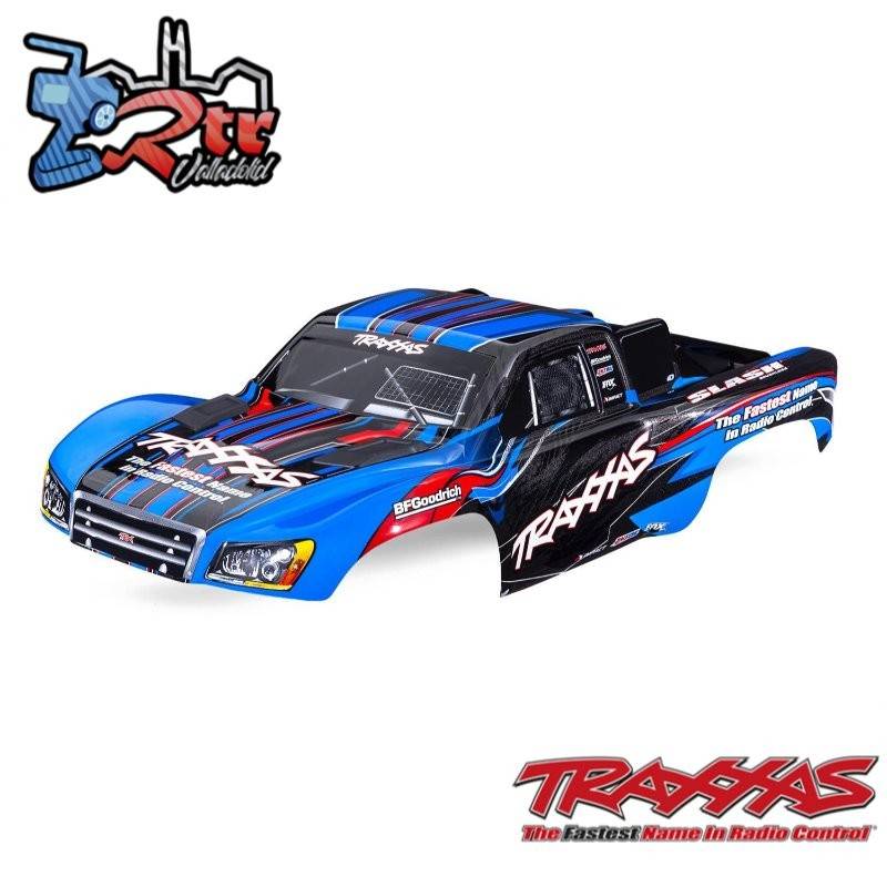 Carrocería TRAXXAS Slash® 2WD Azul pegatinas aplicadas para montaje sin clip TRA5924-BLU