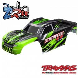 Carrocería TRAXXAS Stampede® pintada y pegatinas aplicadas 4X4 BL-2 para montsaje sin clip TRA6762-GRN