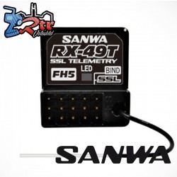 Receptor RX-49T (FH5/FH5U) Waterproof con telemetría 2,4 GHz Sanwa