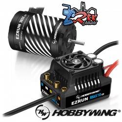 Hobbywing Ezrun MAX10 G2 80A Combo 3652SD-5400kV con eje de 3.175 mm