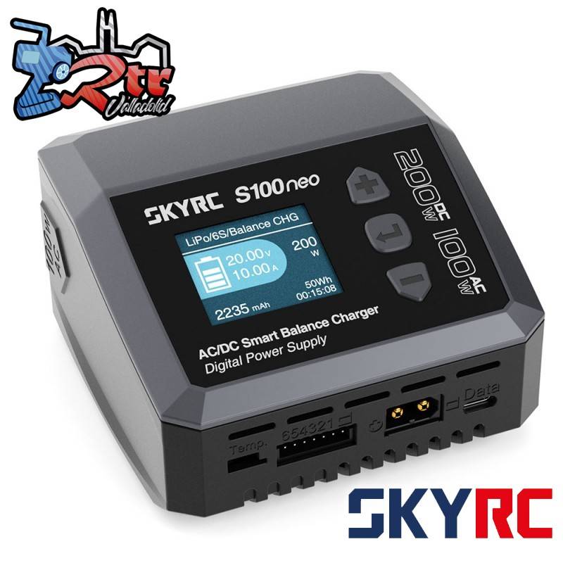Cargador Lipo Balanceador SkyRC S100 Neo LiPo 1-6s 10A 100W AC