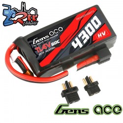 Batería Lipo Gens Ace 4300Mha 11,1V 3S1P 60C T-Plug/XT60