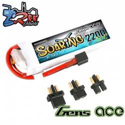 Batería Lipo Gens Ace Soaring 2200Mha 7.4V 2S1P 30C EC3/XT60/T-Plug