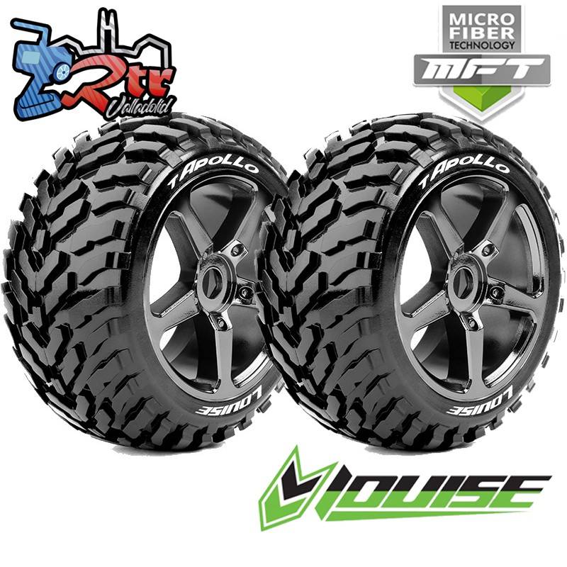 Ruedas Louise 17mm Monster Truggy 1/8 T-Apollo Pegadas Rellenas LR-T3252SBC