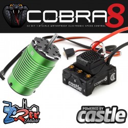 Combo Castle Cobra 8 Motor 25.2V Bec 8A 1512-1800kv 1/8 sin sensores 2-6S