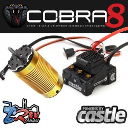 Combo Castle Cobra 8 Motor 25.2V Bec 8A 1512-2200kv 1/8 sin sensores 2-6S Edición Especial
