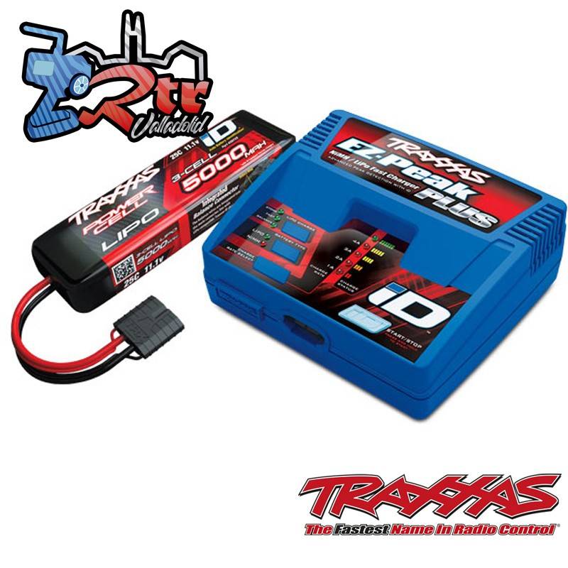 Combo EZ-Peak Plus Cargador rápido Traxxas de 4 amperios NiMH / LiPo ID + Bateria 33 5000Mha