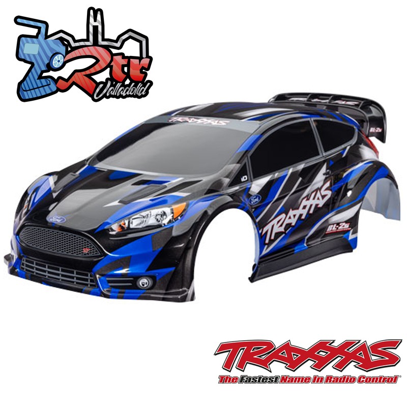 Carrocería, Ford Fiesta® ST Rally Brushless, ProGraphix® pintada azul montaje sin clip Traxxas TRA7418-BLUE
