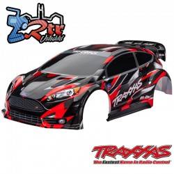 Carrocería TRAXXAS Ford Fiesta® ST Rally Brushless, ProGraphix® pintada Rojo montaje sin clip TRA7418-RED