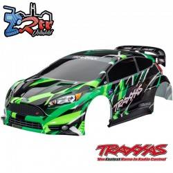 Carrocería TRAXXAS Ford Fiesta® ST VXL Rally Brushless, ProGraphix® pintada Verde montaje sin clip TRA7427-GRN