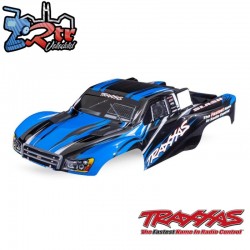 Carrocería, Slash® 4WD, azul pegatinas aplicadas para montaje sin clip Traxxas TRA5855-BLUE