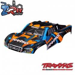 Carrocería TRAXXAS Slash® ProGraphix® Naranja y azul para montaje sin clip TRA6844-ORNG