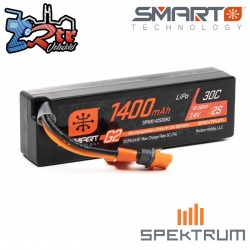 Spektrum SMART LiPo 1400mAh 7.4V 2S 30C Caja Dura Conector IC2