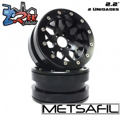 Llantas Metsafil 2.2 beadlock PT-Mesh Negro/Negro (2 Unidades)