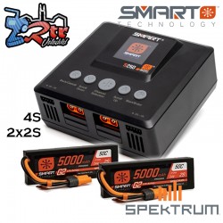 Combo Spektrum SMART LiPo 4S 5000mAh G2 50C 7.4V 2S x 2...