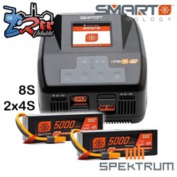 Combo Spektrum SMART LiPo 8S 5000mAh G2 100C 7.4V 2S x 2...