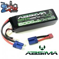 Batería Absima Lipo 6000 Mah Greenhorn Vol.2 3s 11.1 Volts HC EC5/T-Plug Estuche Blando