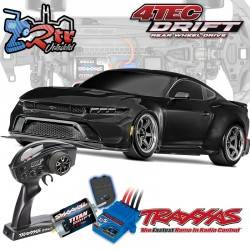 Traxxas 4-Tec 2024 Ford Mustang Drift Car Negro Escala 1/10 2Wd Escobillas