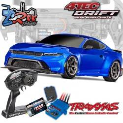 Traxxas 4-Tec 2024 Ford Mustang Drift Car Azul Escala 1/10 2Wd Escobillas