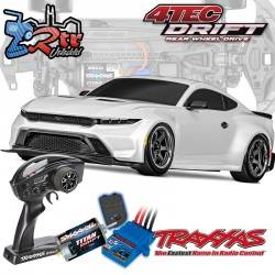 Traxxas 4-Tec 2024 Ford Mustang Drift Car Blanco Escala 1/10 2Wd Escobillas