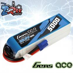 Gens Ace LiPo 5000mAh 22.8V 60C 6S1P EC5 GEA6S500060E5