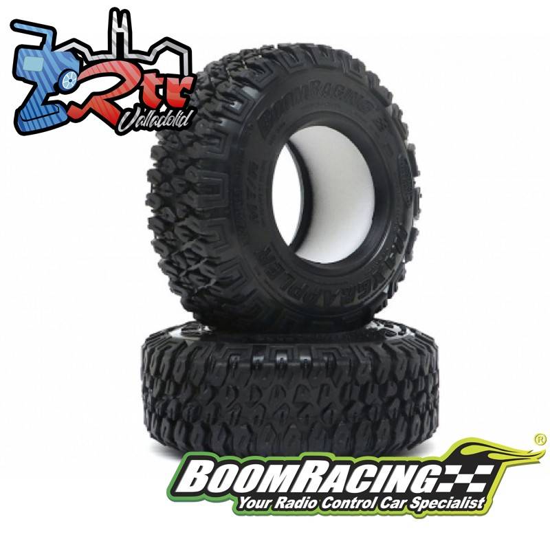 Ruedas Boom Racing Maxgrappler 95x30mm 1.55 compuesto Gekko Negro, con ...