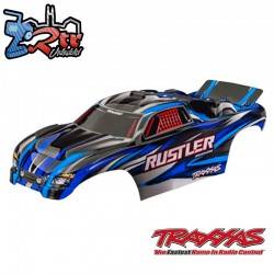 Carrocería TRAXXAS  Rustler® sin clip Azul, pintado pegatinas aplicadas TRA3721-BLUE