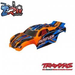 Carrocería TRAXXAS Rustler® sin clip Naranja, pintado pegatinas aplicadas TRA3734-ORNG