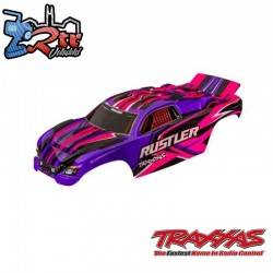 Carrocería TRAXXAS Rustler® sin clip Rosa, pintado pegatinas aplicadas TRA3734-PINK