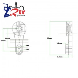 Servo Horm 25t Azul Aluminio