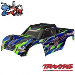 Carrocería TRAXXAS X-Maxx® verde pintada, calcomanías aplicadas TRA7867-GRN